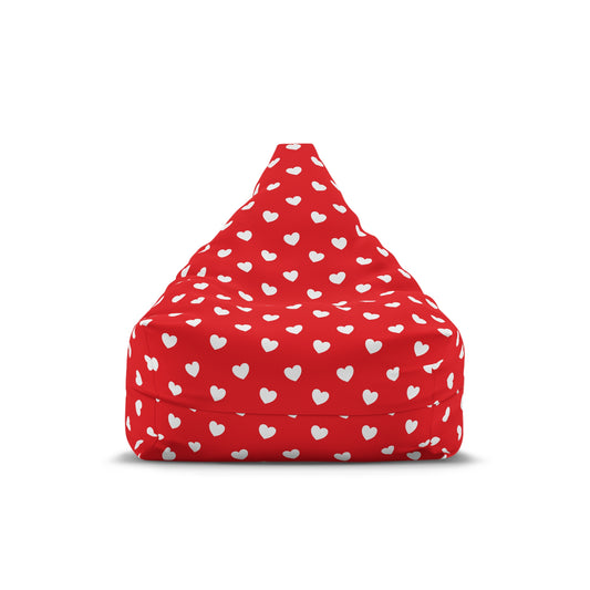 Red Heart Bean Bag Chair Cover