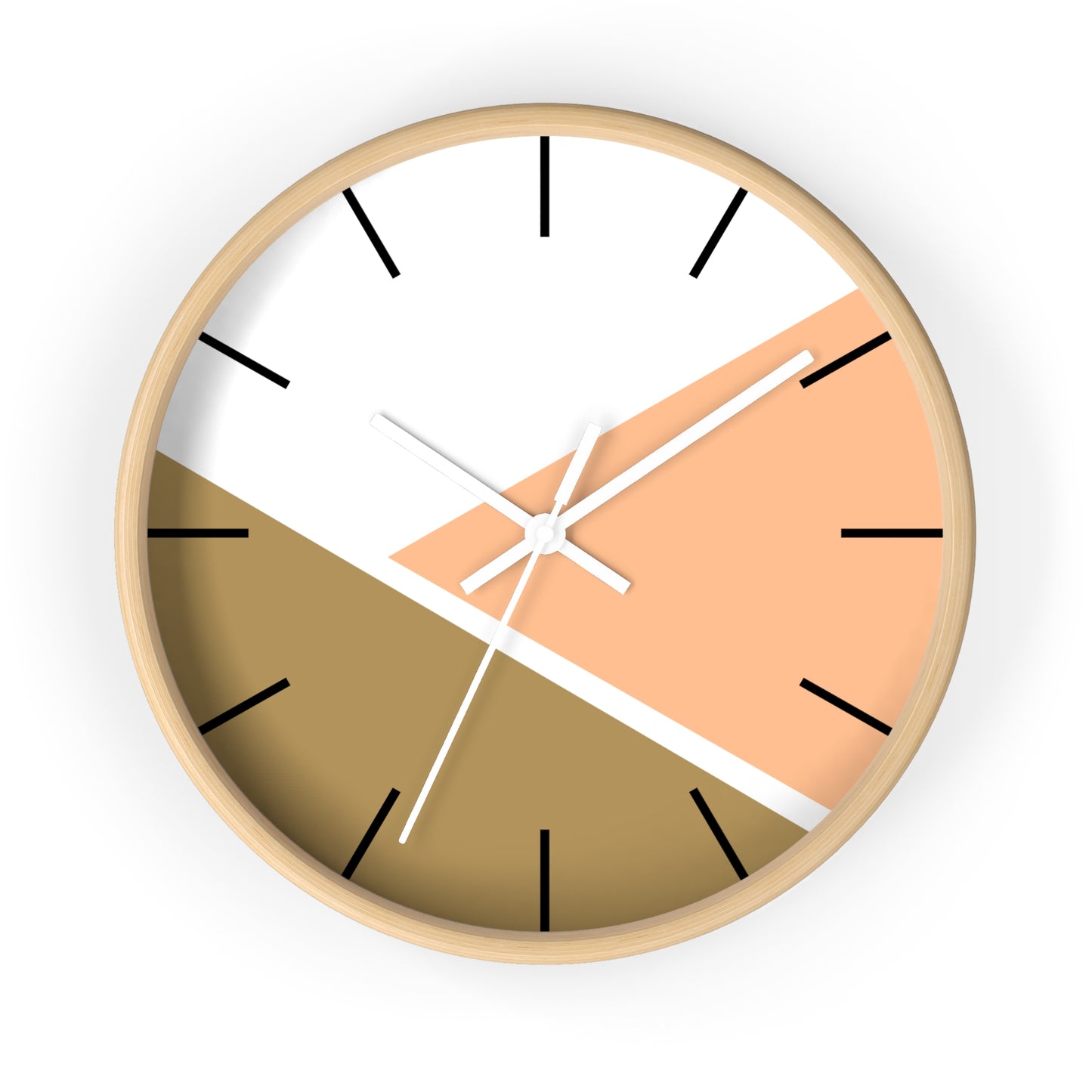 Modern Minimalist Wall Clock – Geometric Color Block Design