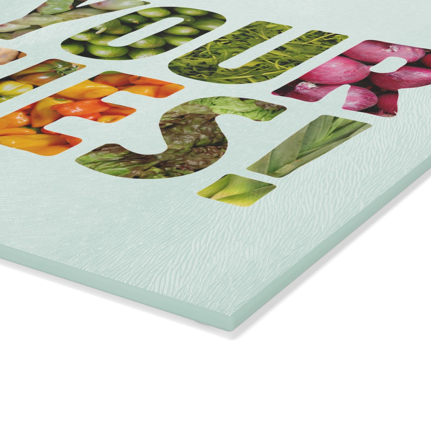 "Eat Your Veggies!" Glass Cutting Board