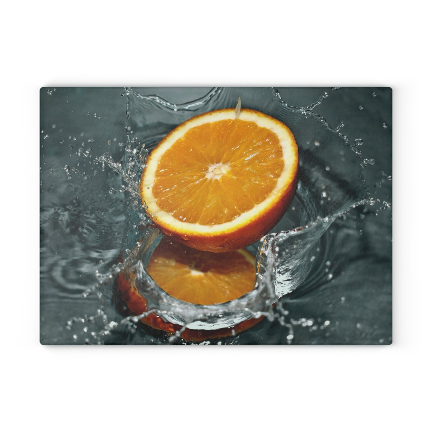 Splashing Orange Glass Cutting Board – Kitchen Art & Prep Surface