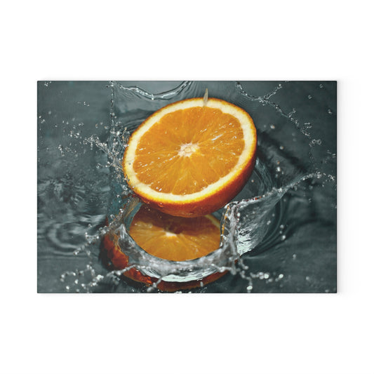 Splashing Orange Glass Cutting Board – Kitchen Art & Prep Surface
