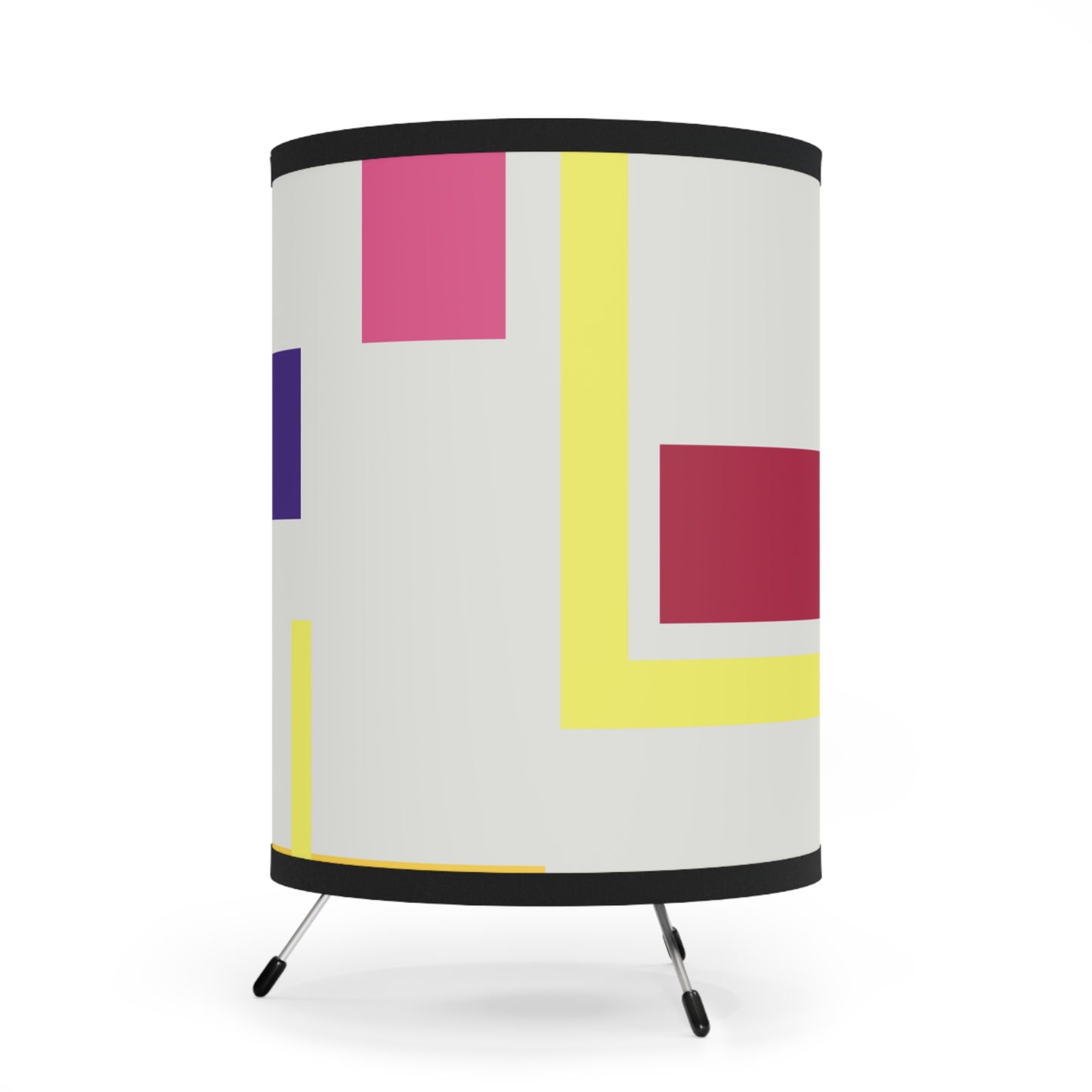 Modern Abstract Tripod Lamp – Geometric Color Pop Design