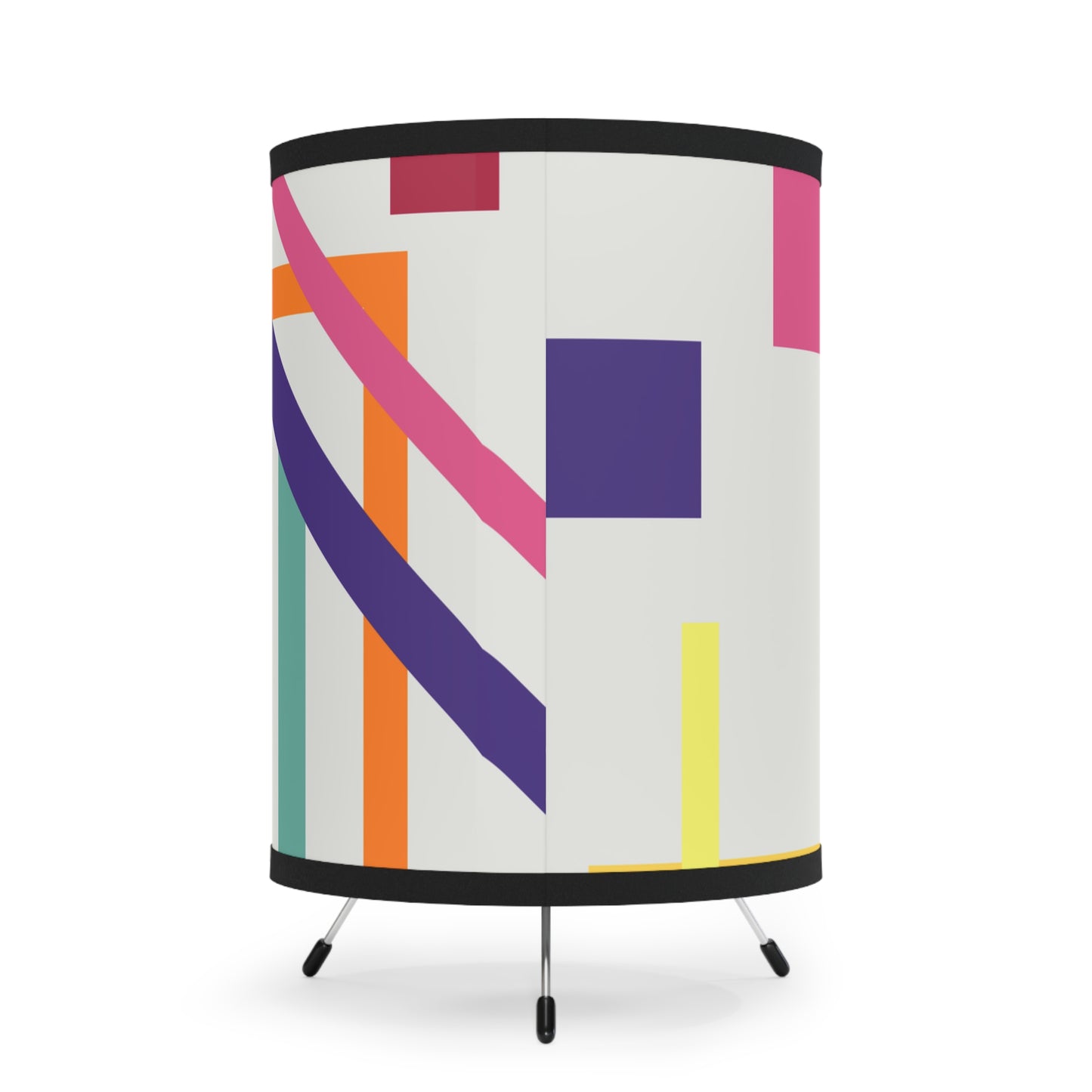 Modern Abstract Tripod Lamp – Geometric Color Pop Design