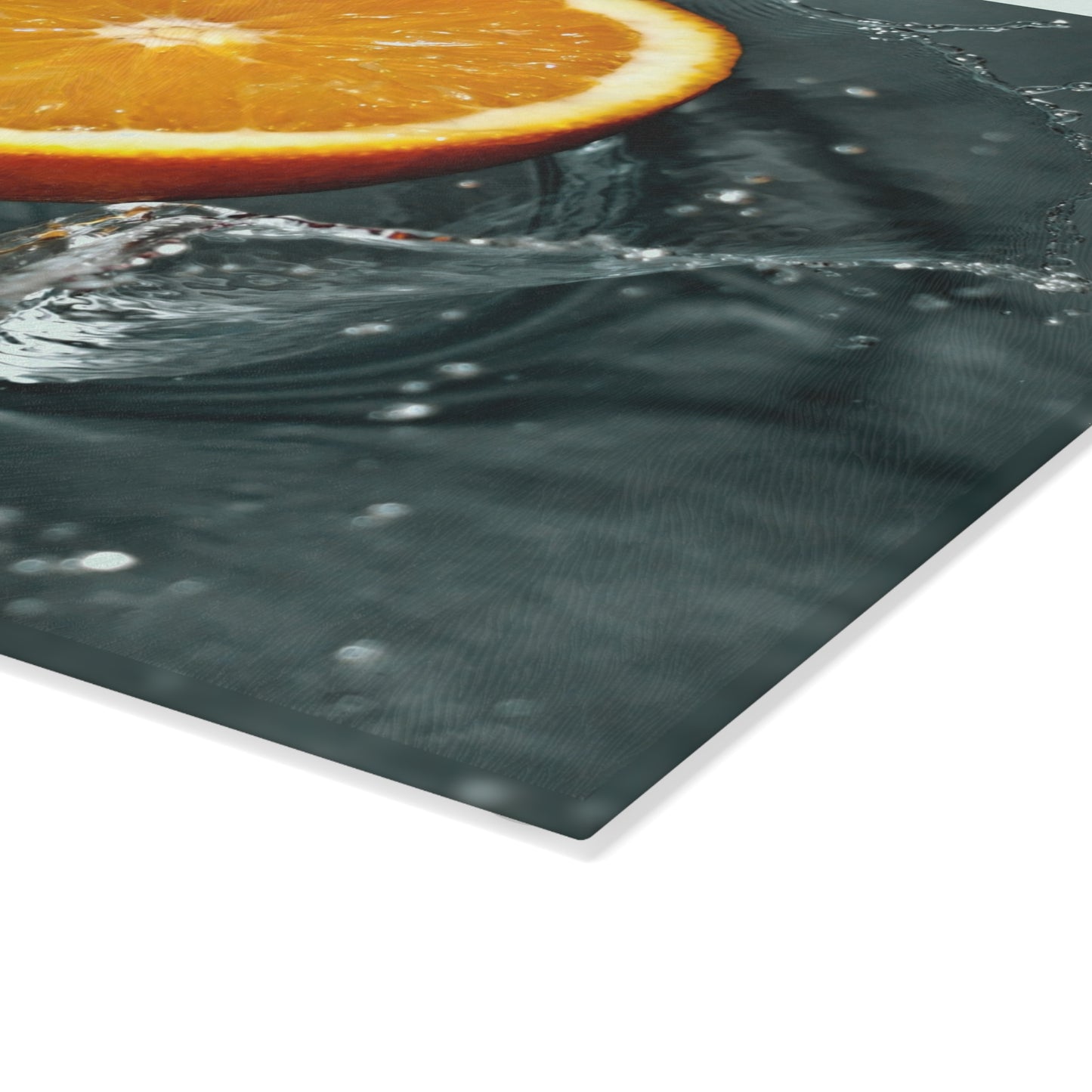 Splashing Orange Glass Cutting Board – Kitchen Art & Prep Surface