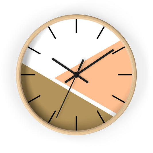 Modern Minimalist Wall Clock – Geometric Color Block Design