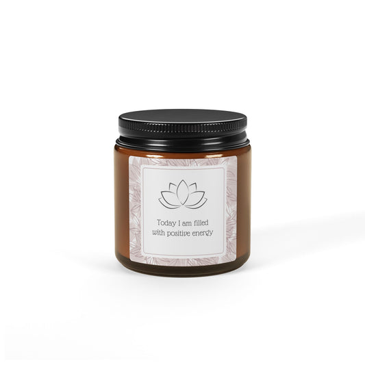 Positive Energy Soy Candle – Eco-Friendly Glass Jar (9oz)